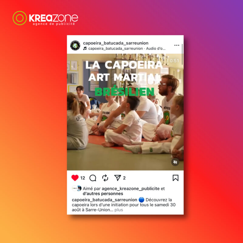 Gestion Réseaux Sociaux Association Capoeira Sarre-Union