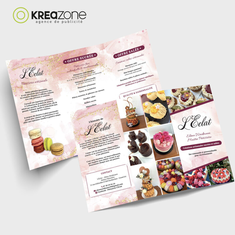 Dépliant Pâtisserie L'Eclat