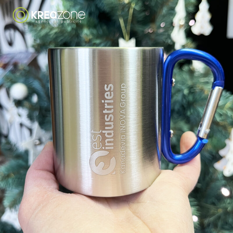 Mug métal gravé Est Industrie
